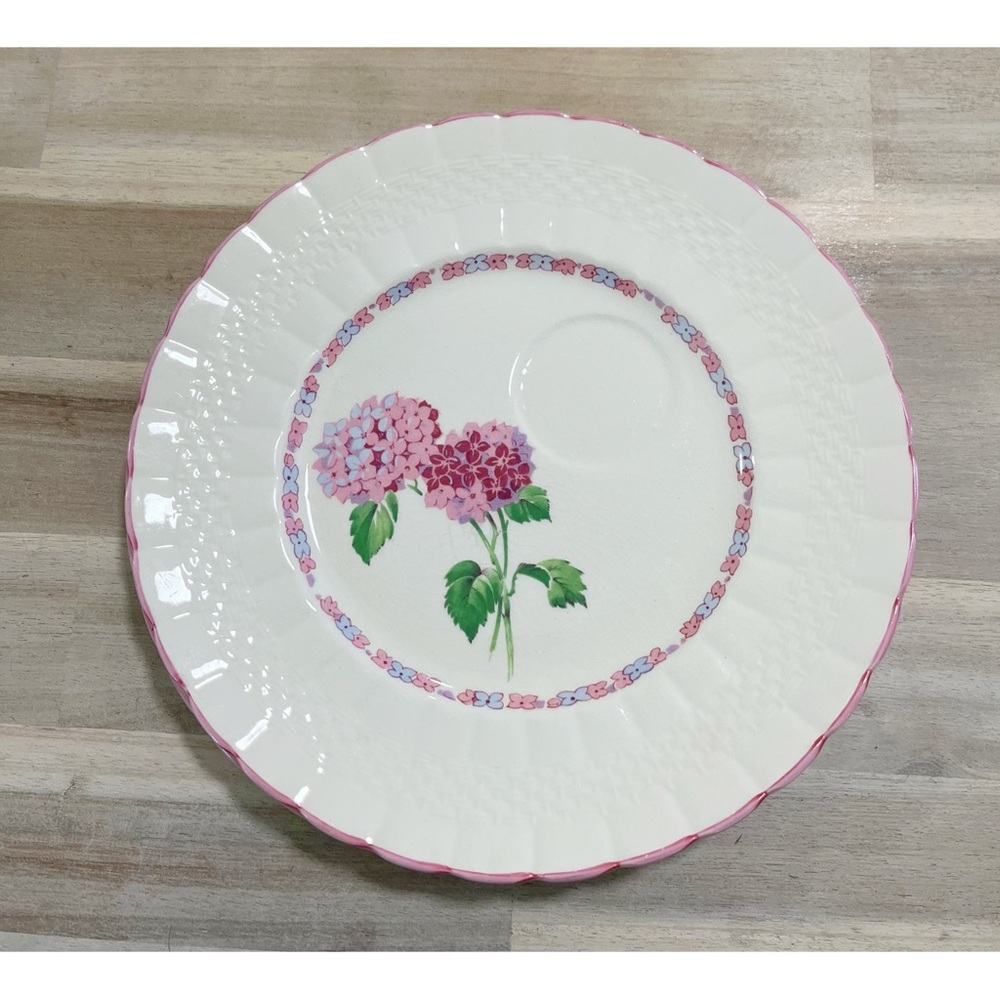 Vintage Set Of 2 Fondeville Ambassador Ware England Hydrangeas Ceramic Plate 9”